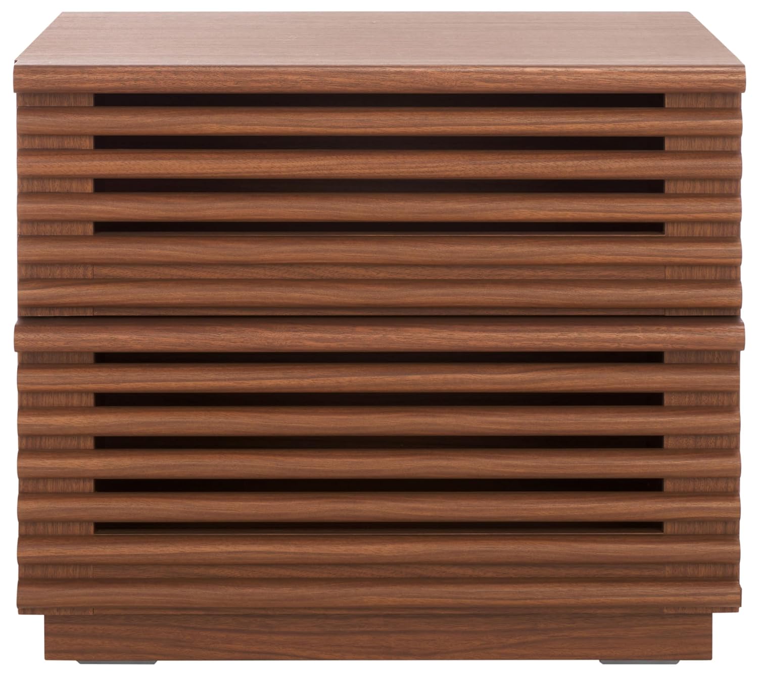 Solid Wood Nightstand 2 Drawers - Meja Nakas 2 Laci Averi Dark
