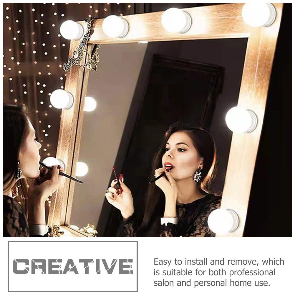 Dressing Table Vanity With Lighted Mirror - 1 Set Lampu Cermin Rias LED,