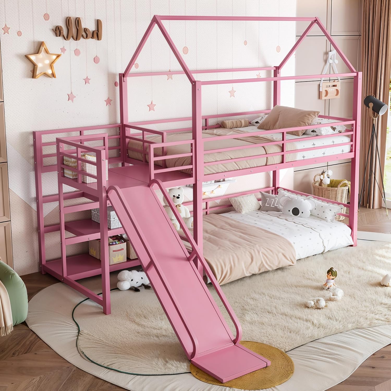 Bunk Bed With Stairs And Slide - Tempat Tidur Susun dengan Perosotan dan