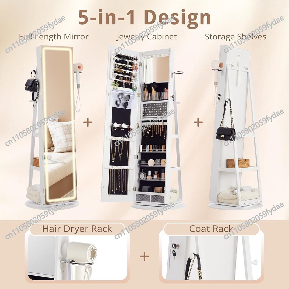 Lemari Perhiasan Cermin Berdir - Full Length Mirror Jewelry Armoire ulasan dan harga