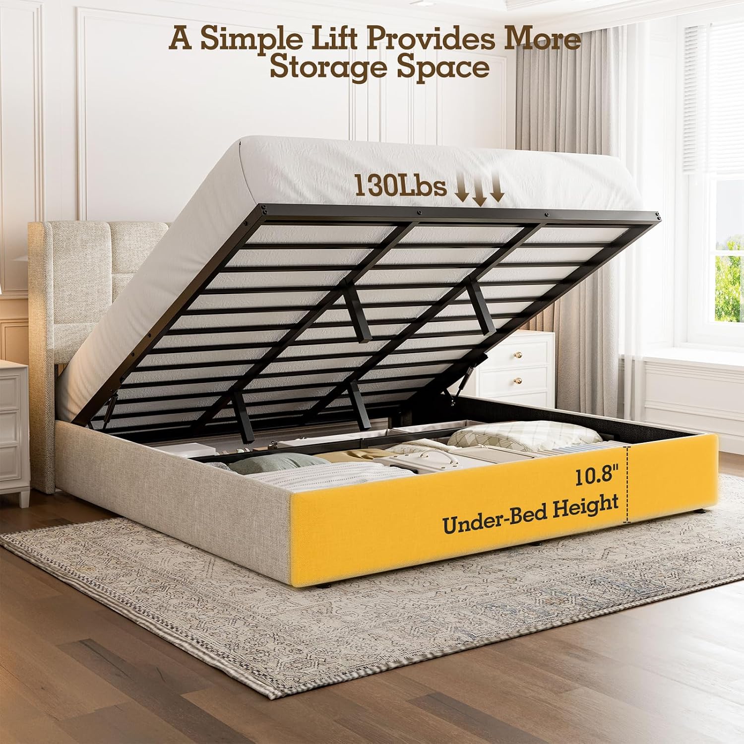 Rangka Tempat Tidur King Size  - Gas Lift Storage Bed Hydraulic ulasan dan harga