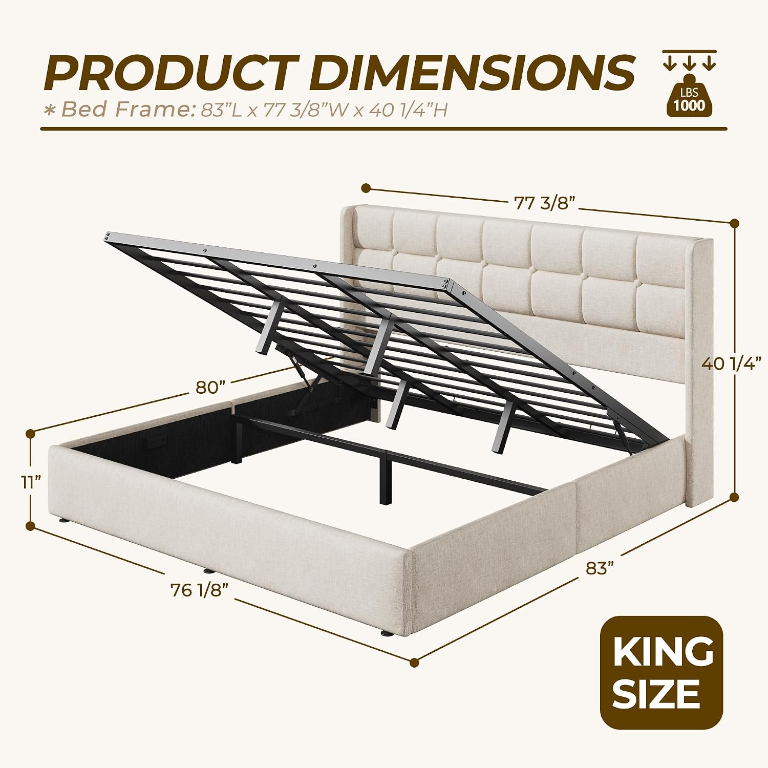 Rangka Tempat Tidur King Size  - Gas Lift Storage Bed Hydraulic ulasan dan harga