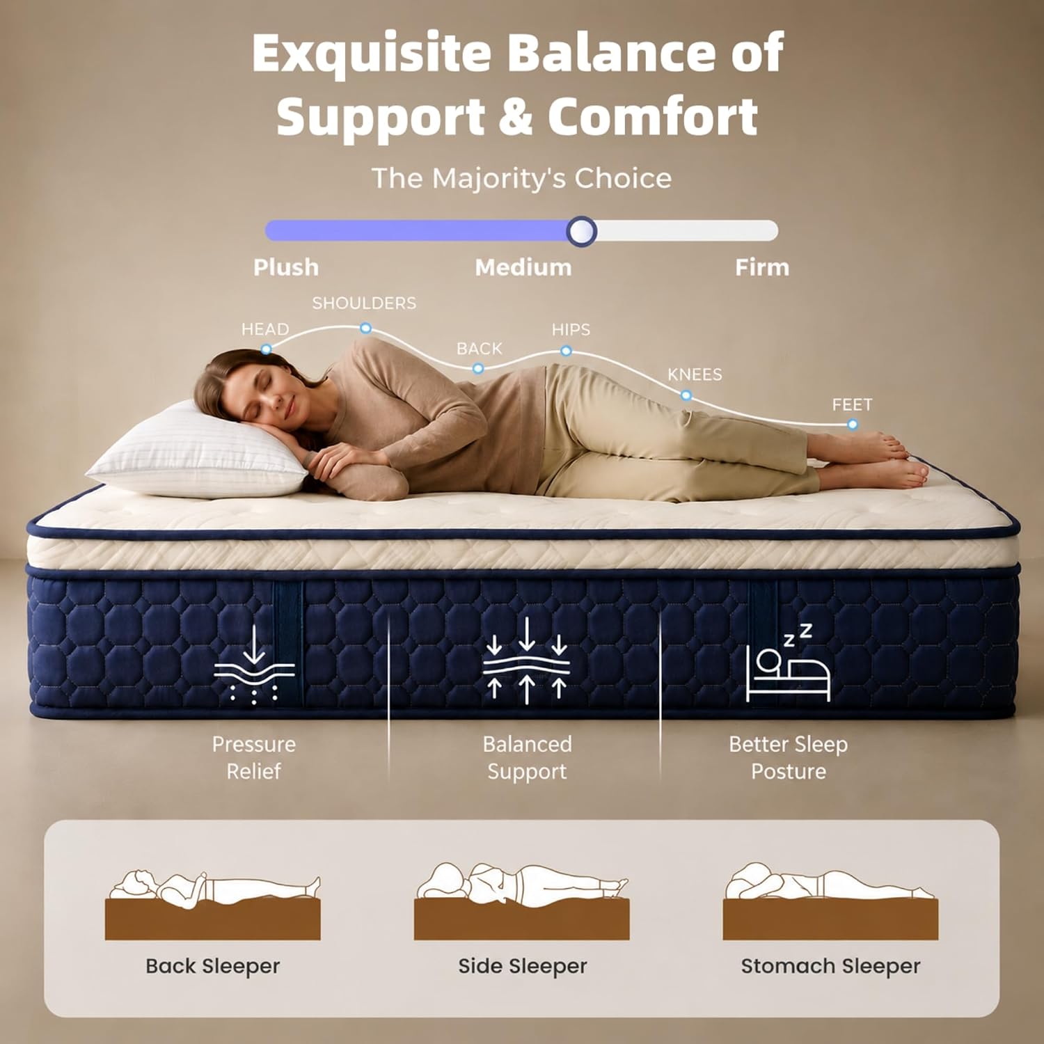 Kasur Ukuran Queen, Kasur Hibr - Memory Foam Mattress In A Box Queen ulasan dan harga