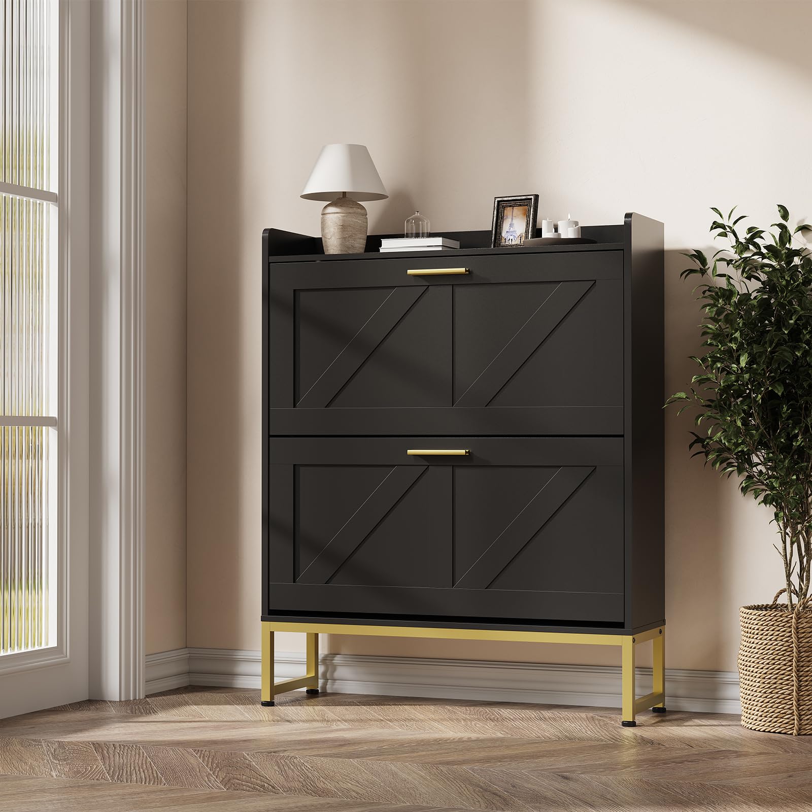 Lemari Sepatu Sempit untuk Pin - Shoe Rack Cabinet Narrow Entryway ulasan dan harga